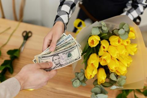 Florist with Customer