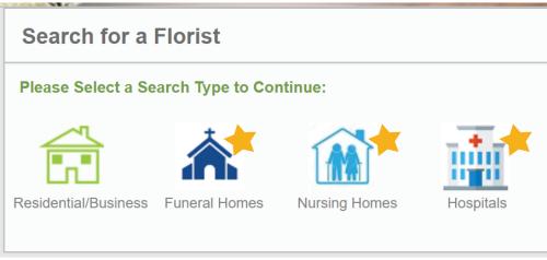 Screenshot of New Search Features: Funeral Home, Nursing Home and Hospitals