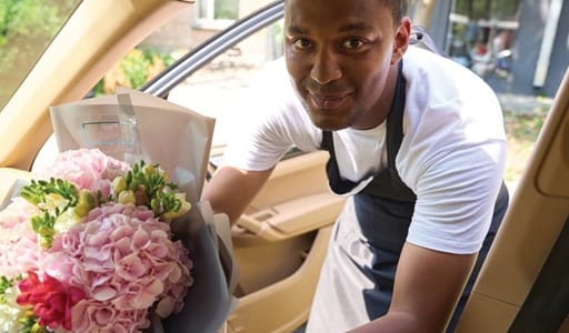 Florist Delivering Flowers