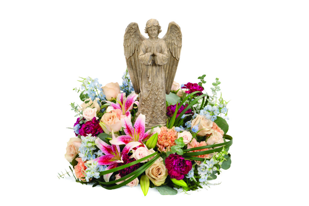 Sympathy and tribute angel statuary