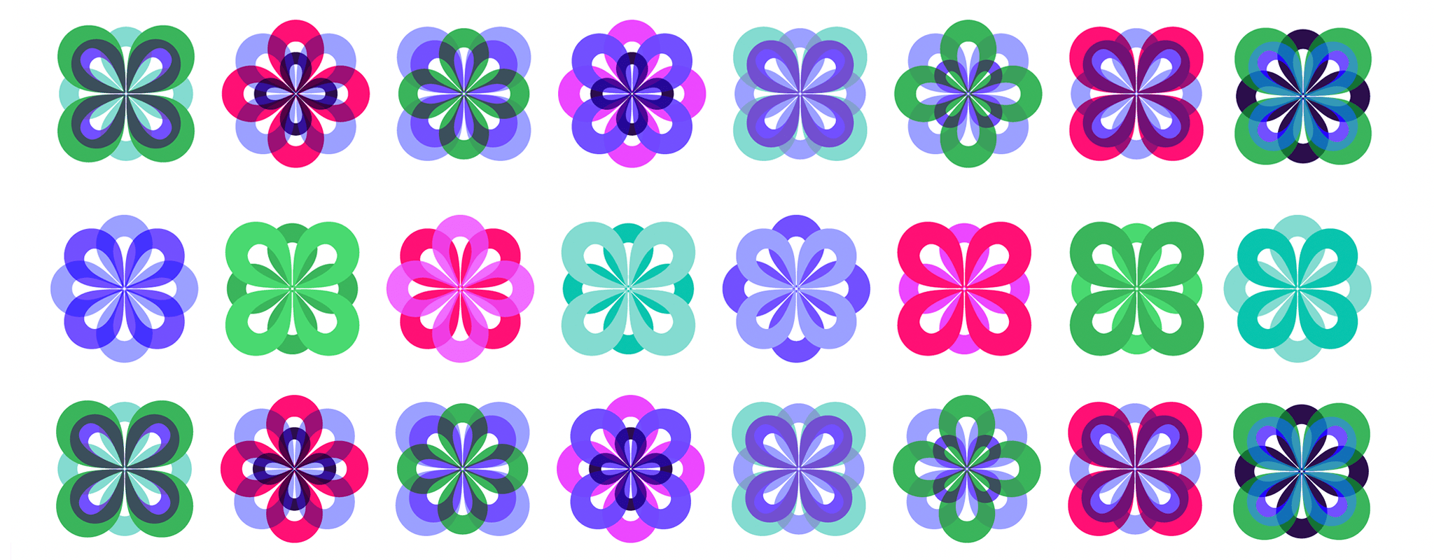 motif mosaic on white